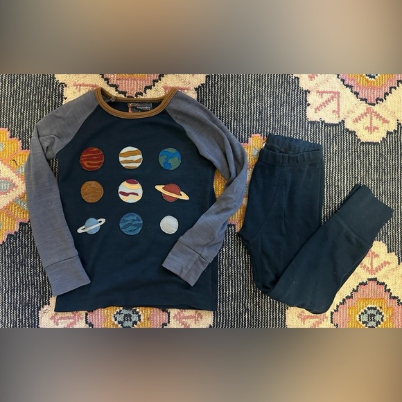 Custom Gingered Tea and Little Bee wool interlock baselayer set